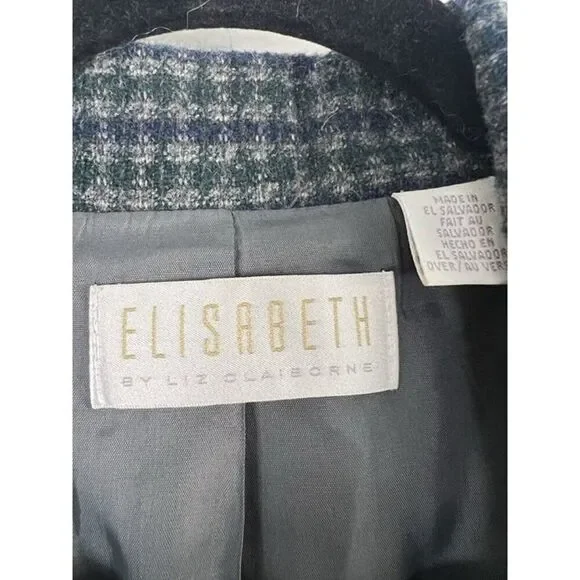 Elisabeth By Liz Claiborne Vintage Blazer Jacket Tweed Wool Women Plus Size 18 - Picture 10 of 12